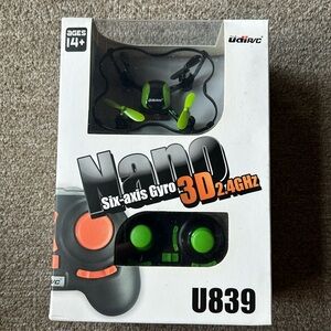 NIB Drone UDI RC U839 2.4G 3D Nano RC Quadcopter Remote Control Green